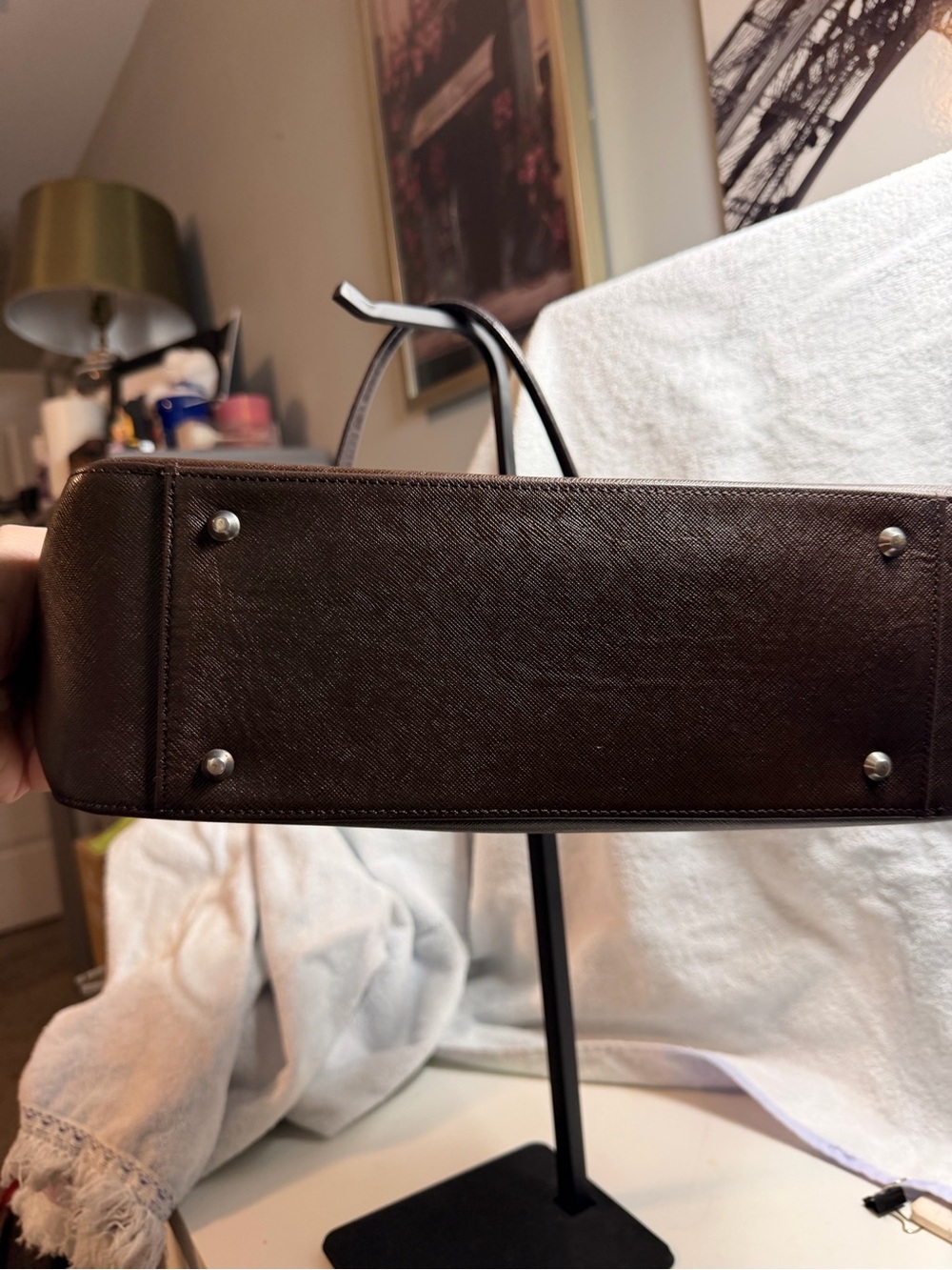 Burberry Structured Satchel Handbag - Picture 4 of 9